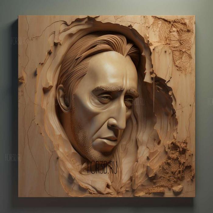 Nicolas Cage 1 stl model for CNC